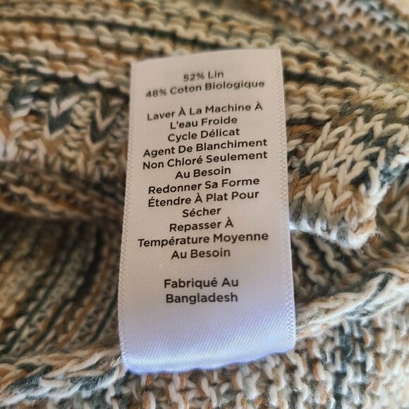 haven well within organic linen/cotton blend short sleeve sweater size XS - Picture 5 of 5